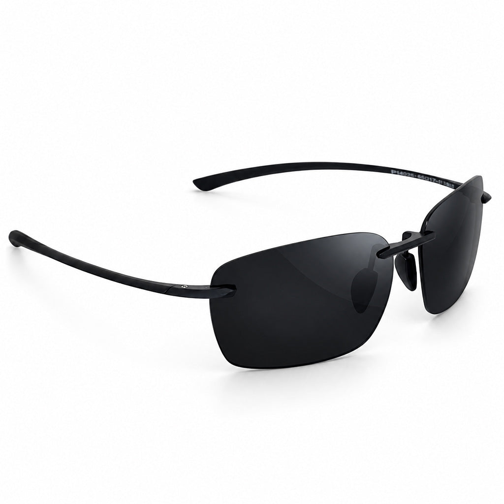 Black sunglasses on a white background