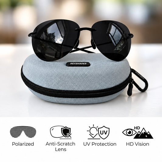 Aviator RX039 Rimless Sunglasses - UV400