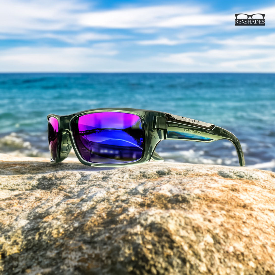 Lässige quadratische polarisierte Sport-Sonnenbrille - RX186