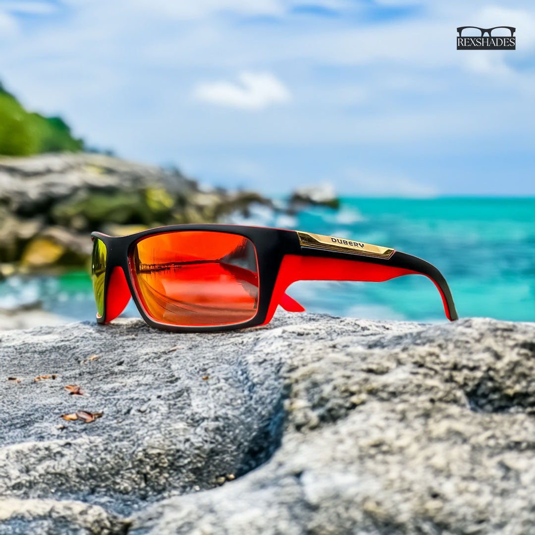 Lässige quadratische polarisierte Sport-Sonnenbrille - RX186