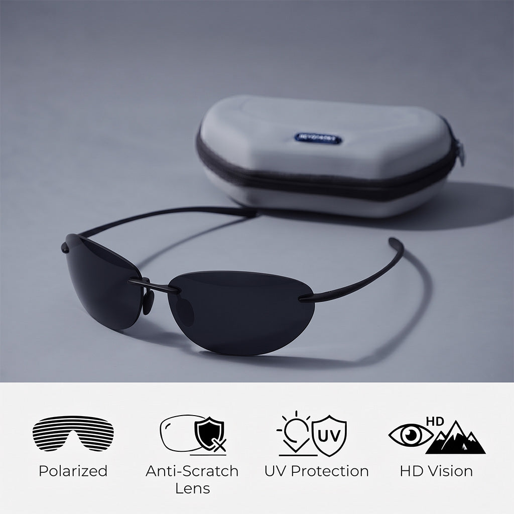 Neo RX068 Rimless Polarized Sunglasses | UV400