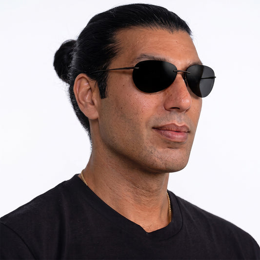 Aviator Paranoid Rimless Sunglasses - UV400