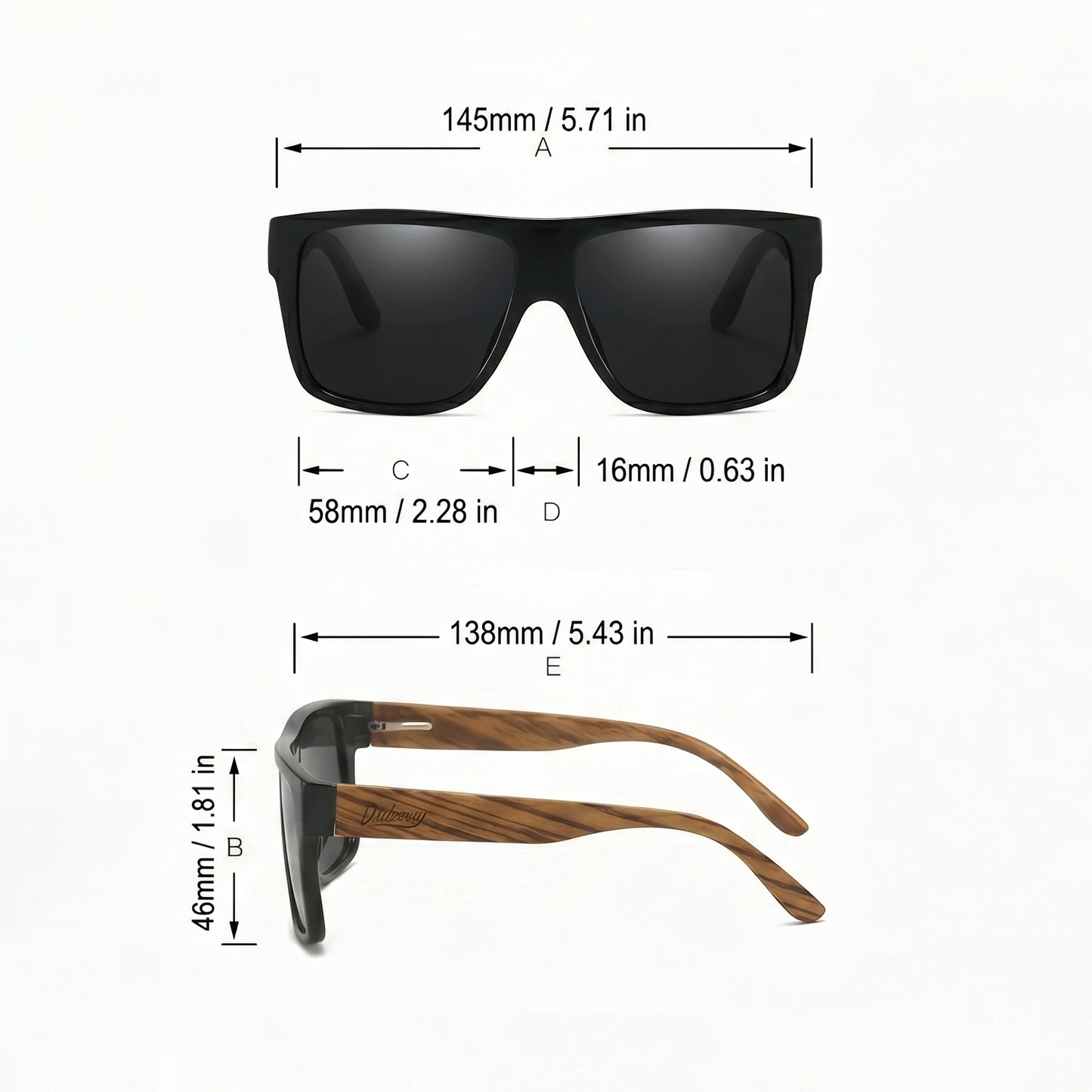RX516 RetroWood Polarisierte Sonnenbrille | UV400