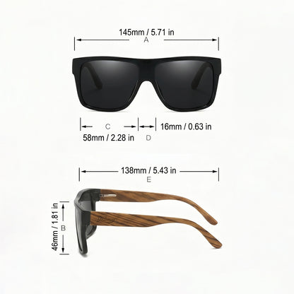 RX516 RetroWood Polarisierte Sonnenbrille | UV400