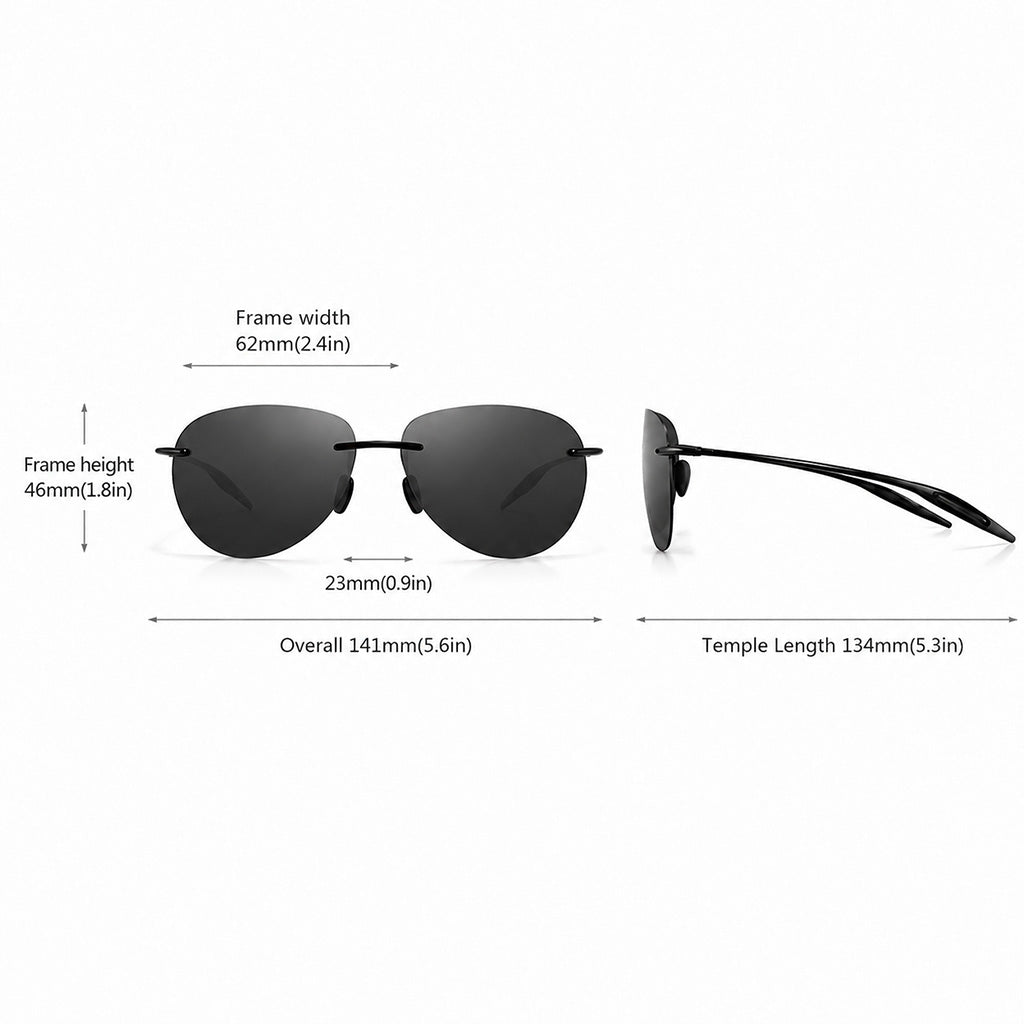 Aviator Randlose Sonnenbrille - UV400