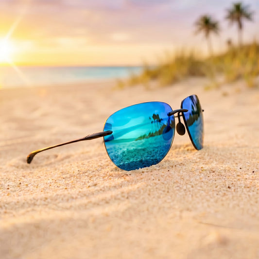 AeroLite Round Rimless Polarized Sunglasses - UV400