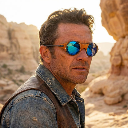 Vintage Round Metal Polarized Sunglasses