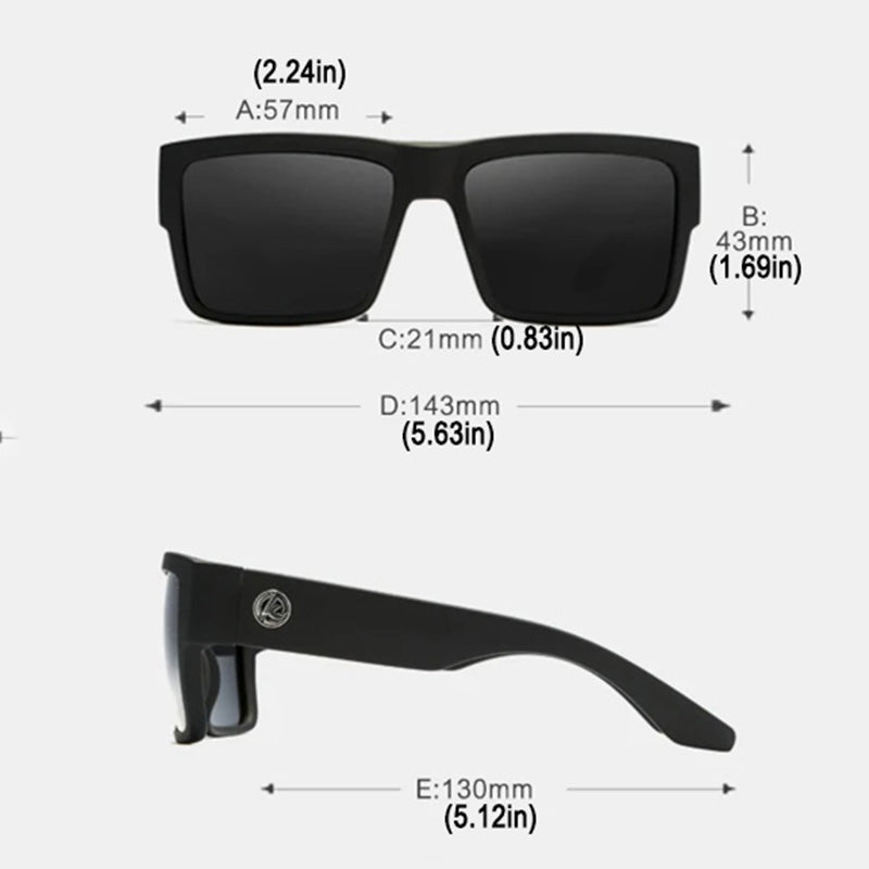 RX018 Ultra-Thick Square Polarized Fishing Sunglasses